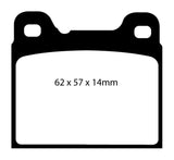 EBC 91-93 Volvo 740 2.3 (ABS) (Girling) Redstuff Rear Brake Pads - DP31043C