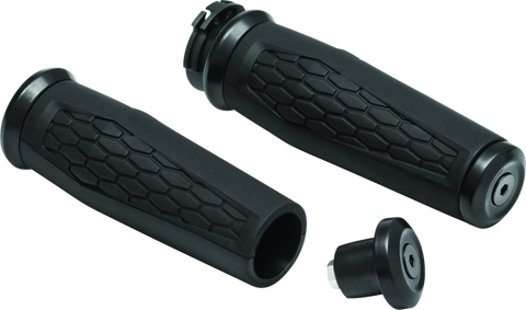 Kuryakyn Hex Grips Dual Cable Black - 5921