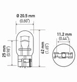 Hella Bulb 7443 12V 21/5W W3X16Q T65 (2) - 7443TB