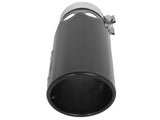 aFe Power Intercooled Tip Stainless Steel - Black 4in In x 5in Out x 12in L Bolt-On - 49T40501-B121