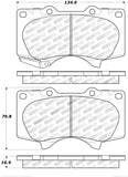StopTech 05-17 Toyota Tacoma w/6 Lug Holes Wheels Street Performance Front Brake Pads - 308.09760