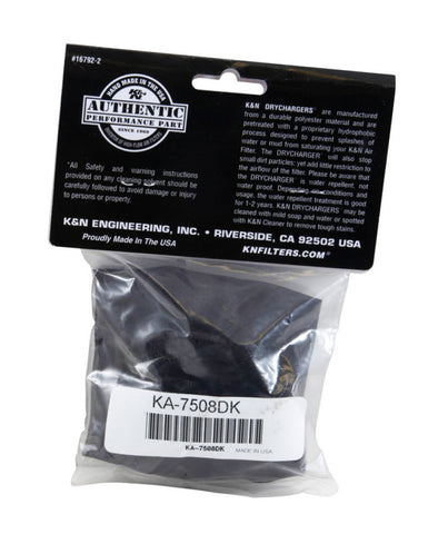K&N Air Filter Wrap Drycharger KA-7508 Black - KA-7508DK