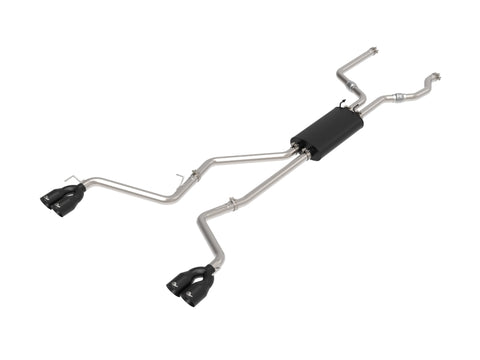 aFe MACH Force-Xp 2.5in. 304 SS C/B Exhaust 20-21 Ford Explorer V6-3.0L - Black Tip - 49-33139-B