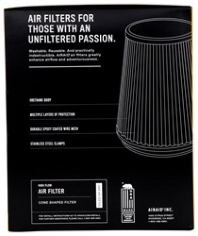 Airaid Universal Air Filter - Cone 6in Flange x 7-1/4in B x 5in T x 9in H - Synthamax - 705-469