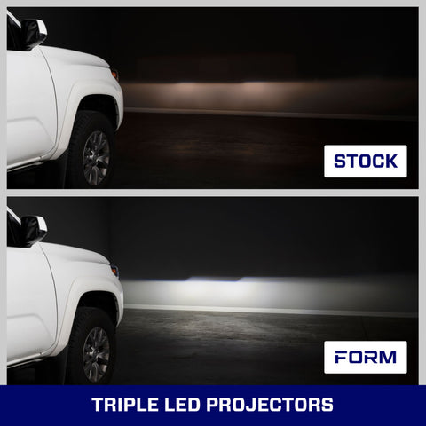 Form Lighting 2016-2023 Toyota Tacoma LED Projector Headlights with Selectable DRL (Pair) - FL0001