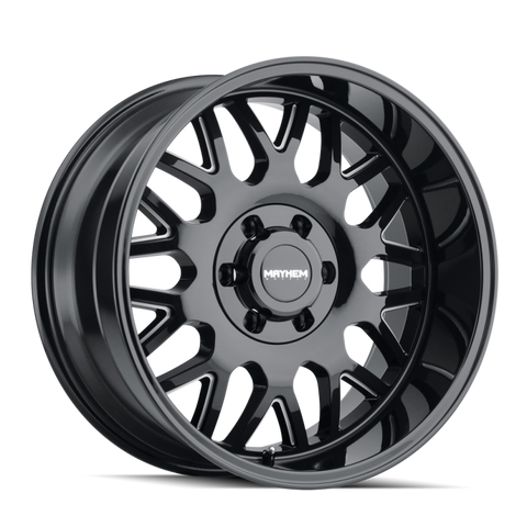 Mayhem 8110 Tripwire 20x9 / 8x165.1 BP / 0mm Offset / 130.8mm Hub Black w/ Milled Spokes Wheel - 8110-2981BM