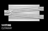 MagnaFlow Muffler Mag SS 22X5X11 2.5/3.50 D/C - 12587