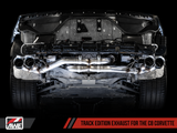 AWE Tuning 2020 Chevrolet Corvette (C8) Track Edition Exhaust - Quad Chrome Silver Tips - 3020-42080