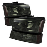 xTune Chevy Silverado 2500HD 03-06 Crystal Headlights w/ Amber Lights Smoke HD-JH-CSIL03-AM-SM-SET - 5064523