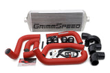 GrimmSpeed 2008-2014 Subaru STI Front Mount Intercooler Kit Raw Core / Red Pipe - 090227