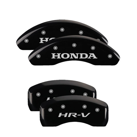 MGP 4 Caliper Covers Engraved Front & Rear Ridgeline Black Finish Silver Char 2019 Honda Ridgeline - 20213SRGLBK