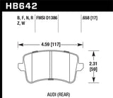 Hawk 2009-2014 Audi A4 HPS 5.0 Rear Brake Pads - HB642B.658