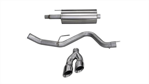 Corsa 2015 Ford F-150 5.0L V8 (Super Crew Cab) Polished Sport Single Side Dual 4in Tips CB Exhaust - 14837
