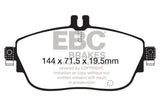 EBC 13+ Mercedes-Benz CLA250 2.0 Turbo Greenstuff Front Brake Pads - DP22165