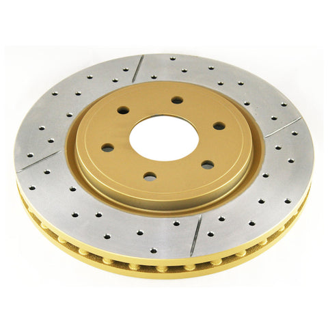 DBA 04-12 Nissan Pathfinder 4.0L Front Drilled & Slotted Street Series Rotor - 2310X