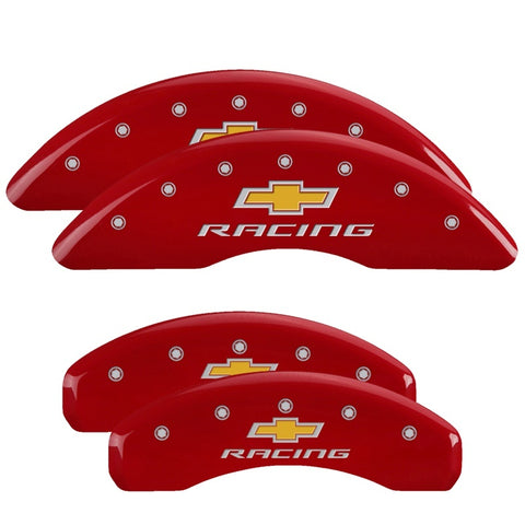 MGP 4 Caliper Covers Engraved Front & Rear MGP Red finish silver ch - 15211SMGPRD
