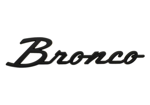 Ford Racing 2021+ Bronco Classic Script Fender Badges - Matte Black (Pair) - M-1447-BSMB