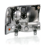 ANZO 2000-2004 Ford Excursion Crystal Headlight w/ Corner Light Black Amber (w/o Bulb) - 111457