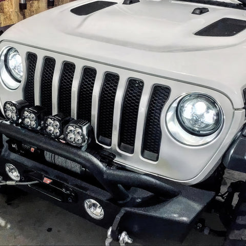 Oracle 7in High Powered LED Headlights - NO HALO - Black Bezel - 5769-504
