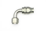 DeatschWerks 10AN Female Swivel 90-Degree Hose End PTFE (Incl. 1 Olive Insert) - 6-02-0860