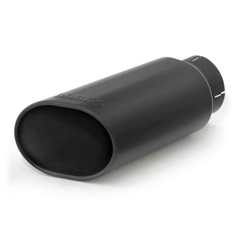Banks Power Tailpipe Tip Kit - SS Obround Slash Cut - Black - 4in Tube - 5in X 6in X 14in - 52927