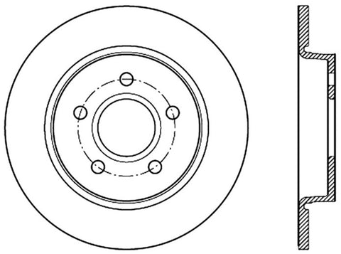 StopTech 13 Ford Focus ST Slotted Left Rear Rotor - 126.61099SL