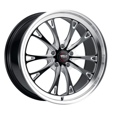 Weld S157 20X10.5 Belmont Drag 5X127 ET38 BS7.25 Gloss Black MIL Dia 71.5 - S15700575P38