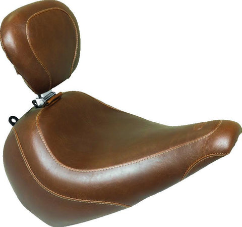 Mustang Harley Low Medallion Sissy Bar Pad (9.5 inch x 9 inch) - Brown - 76772