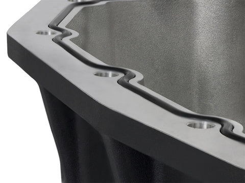 AFE Pro Series Engine Oil Pan Black w/Machined Fins; 11-16 Ford Powerstroke V8-6.7L (td) - 46-70322