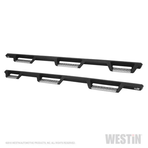 Westin/HDX 07-19 Chevrolet Silverado 2500 8ft Drop Wheel to Wheel Nerf Step Bars - Textured Black - 56-5345852