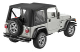 Bestop 03-06 Jeep Wrangler TJ Replace A-Top (Blk Diamond Sailcloth Clear Windows No Door Skins ) - 79125-35