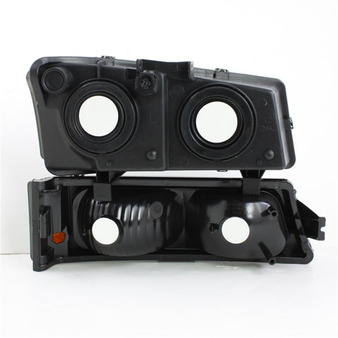 xTune Chevy Silverado 2500HD 03-06 Crystal Headlights w/ Amber Lights Smoke HD-JH-CSIL03-AM-SM-SET - 5064523