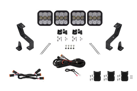 Diode Dynamics SS5 Grille CrossLink Lightbar Kit for 2019-Present Ram - Pro White Combo - DD7610