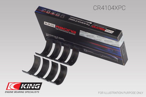 King Audi/VW 83-03 1.6L/1.8L/2.0L (Size .026) Performance Coated Rod Bearing Set - CR4104XPC.026