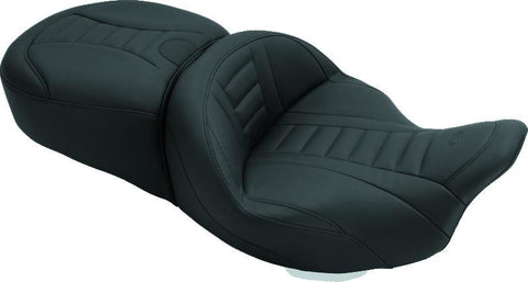 Mustang 08-21 Harley Electra Glide, Rd Glide, Rd King, Str Glide Touring 1PC Seat Deluxe - Black - 79006