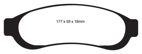 EBC 05-07 Ford F350 (inc Super Duty) 5.4 DRW 2WD Yellowstuff Rear Brake Pads - DP41779R