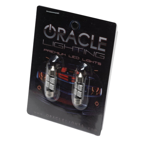 Oracle 33MM 4 LED 3-Chip Festoon Bulbs (Pair) - Blue - 5203-002