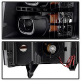 xTune Chevy Silverado 1500/2500/3500 07-13 LED Halo Projector Headlights Black PRO-JH-CSIL07-CFB-BK - 9032189