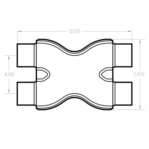MagnaFlow Smooth Trans X 2.5/2.5 X 12 SS - 10791