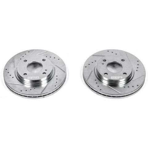 Power Stop 11-19 Ford Fiesta Front Evolution Drilled & Slotted Rotors - Pair - AR85136XPR