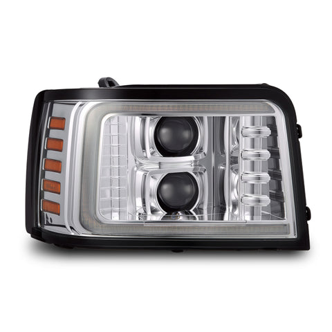 AlphaRex Projector Headlights, Chrome w/ Activation Light, Sequential Signal - 880379