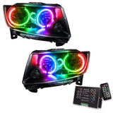 Oracle 11-13 Jeep Grand Cherokee SMD HL (Non-HID) - Chrome - ColorSHIFT w/ 2.0 Controller - 7070-333