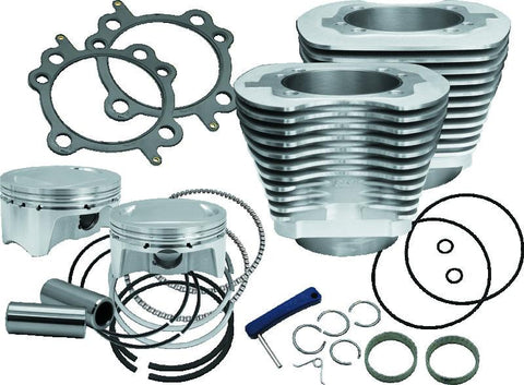 S&S Cycle 07-17 BT 107in Bolt-In Big Bore Kit - Silver - 910-0480