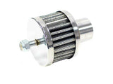 K&N Steel Base Chrome Top Crankcase Vent Filter 1in OD Vent / 2in OD / 1-1/2in H Stud Mount - 62-1130