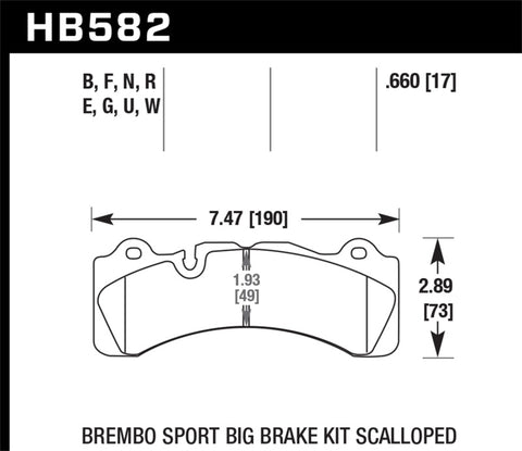 Hawk HP+ Street Brake Pads - HB582N.660