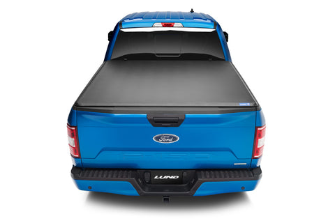 Lund 02-17 Dodge Ram 1500 Fleetside (6.4ft. Bed) Hard Fold Tonneau Cover - Black - 969250