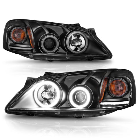 ANZO 2005-2010 Pontiac G6 Projector Headlights w/ Halo Black (CCFL) - 121371