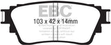 EBC 18-21 Mitsubishi Outlander Yellowstuff Rear Brake Pads - DP42376R