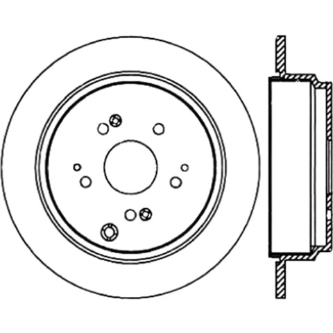 Stoptech 07-18 Acura RDX Rear Premium CryoStop Brake Rotor - 120.40063CRY