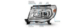 Raxiom 05-11 Toyota Tacoma Axial Series Switchback Proj Headlights- Chrome- Clear Lens - TT23362